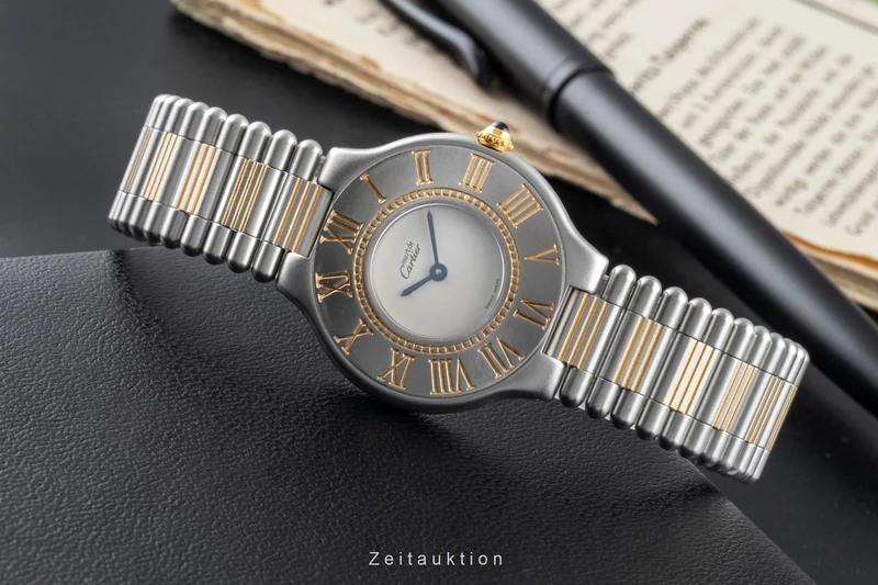 Cartier Must De Cartier 21 gilt / steel quartz women's watch 83090171, 9010 [2505318]