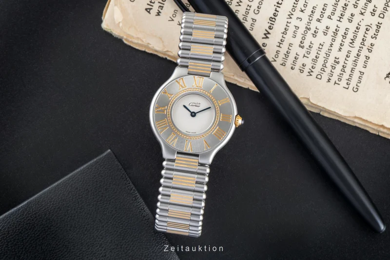 Cartier Must De Cartier 21 gilt / steel quartz women's watch 83090171, 9010 [2505318]