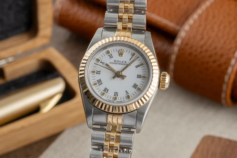 Rolex Oyster Perpetual steel / gold automatic women's watch 67193 [2505091]