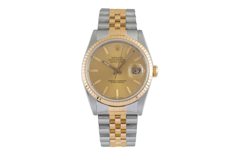 Rolex Datejust steel / gold automatic men's watch 16233 LP: 14300EUR [2505092]