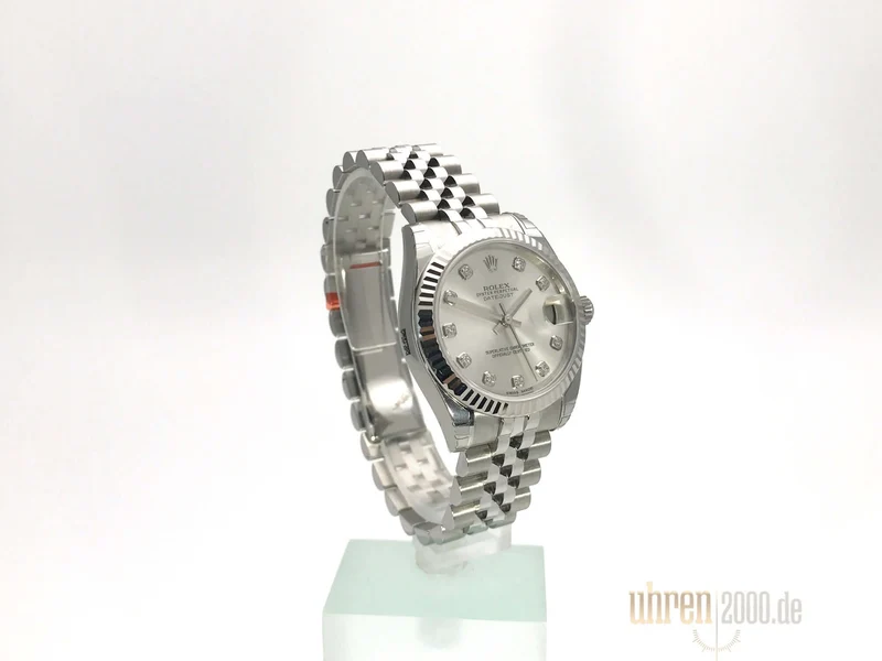 Rolex Oyster Datejust 31 178274 Silber Diamant Jubile-Band