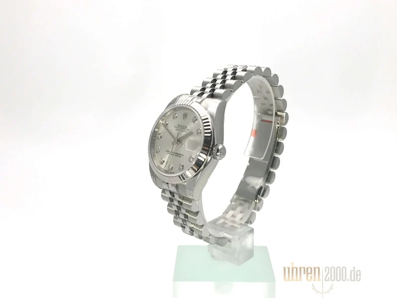 Rolex Oyster Datejust 31 178274 Silber Diamant Jubile-Band