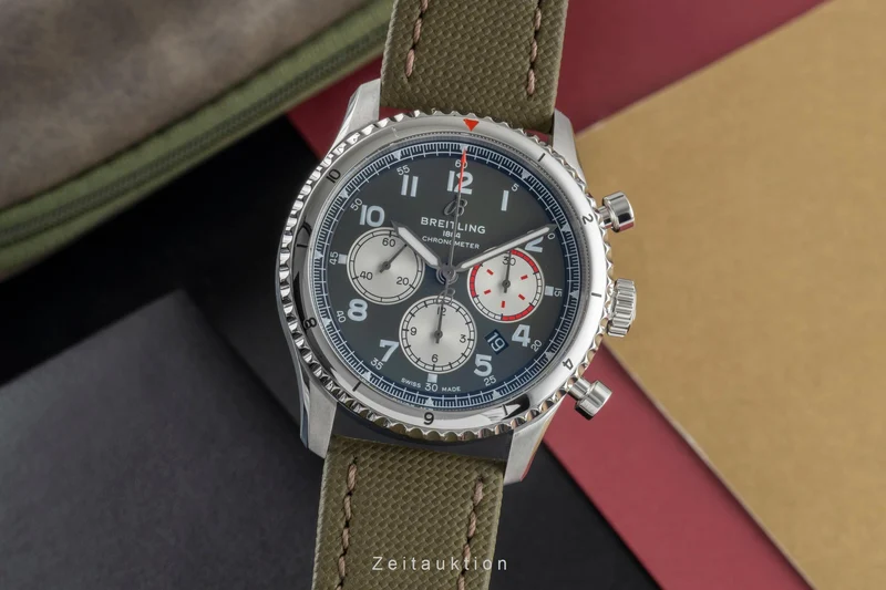 Breitling Aviator 8 chronograph steel automatic men's watch AB0119 LP: 10650EUR [2505466]