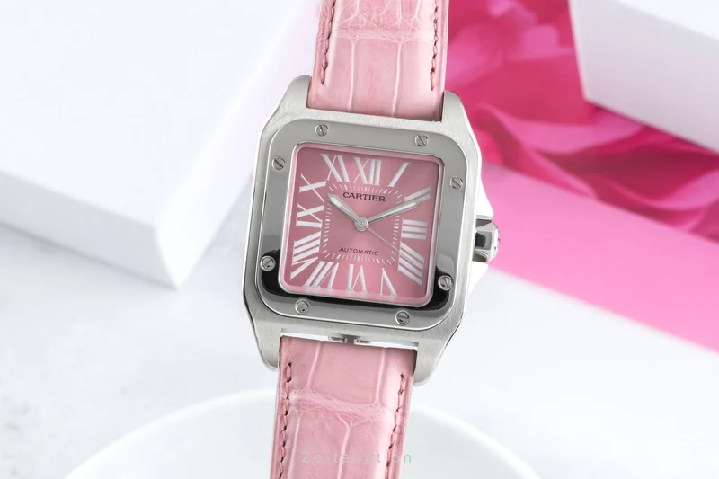 Cartier Santos 100 steel automatic women's watch W20133X8, 2878 [2505115]