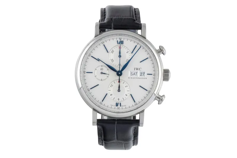 IWC Portofino chronograph steel automatic men's watch IW391037 LP: 7100EUR [2505664]