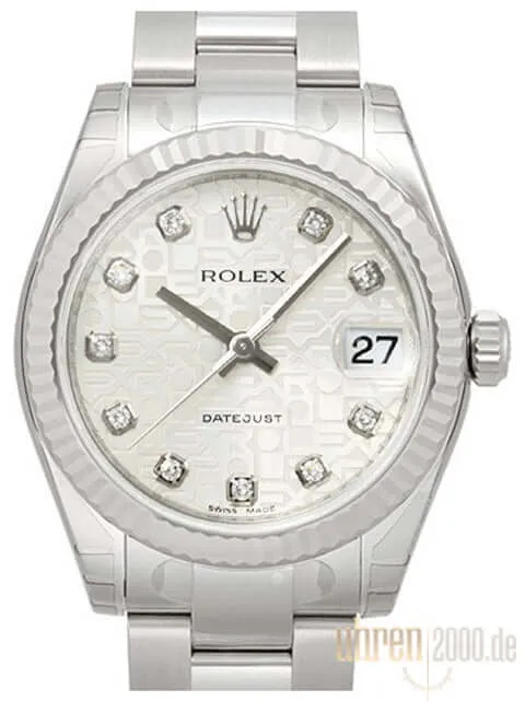 Rolex Datejust 31 178274 Silber Jubile Diamant
