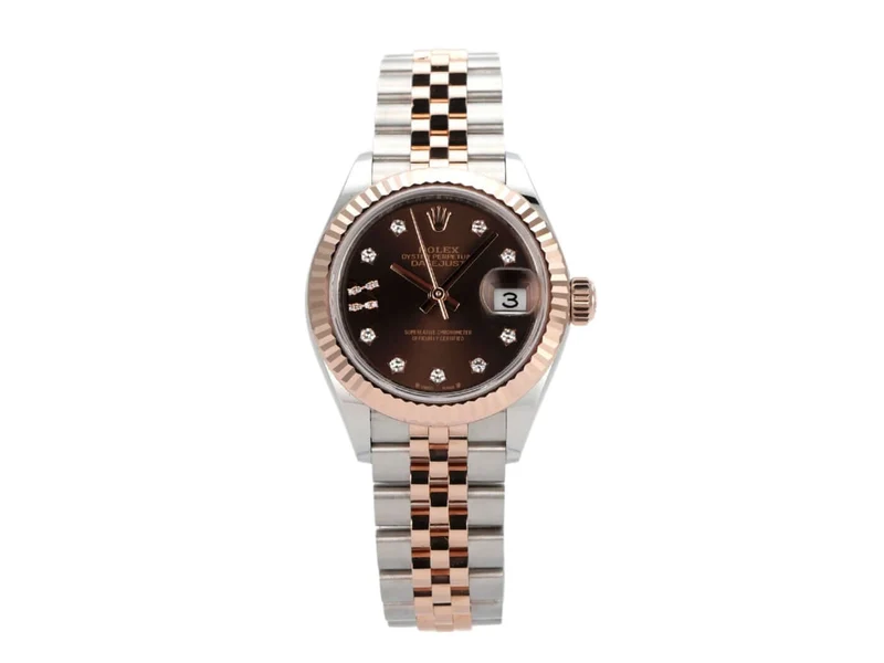 Rolex Datejust 28 Ref. 279171 Choco Diamant Römisch Jubile-Band