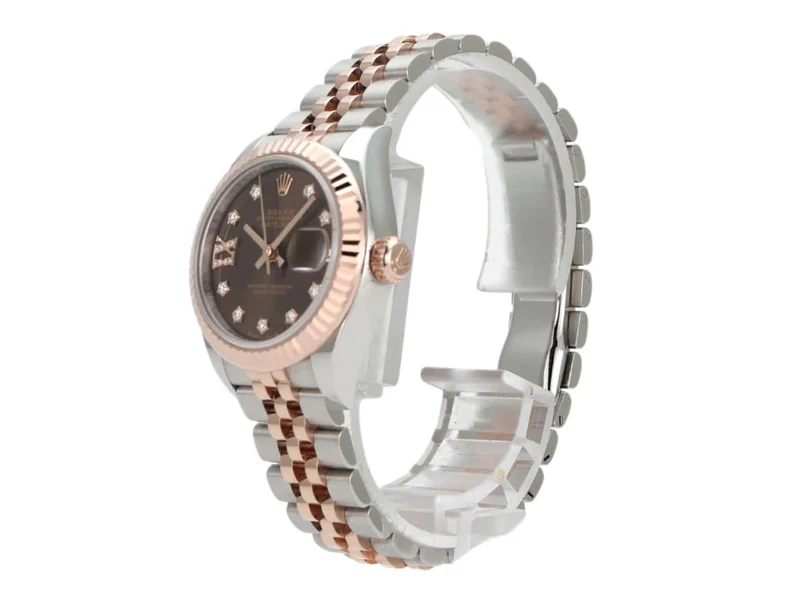 Rolex Datejust 28 Ref. 279171 Choco Diamant Römisch Jubile-Band