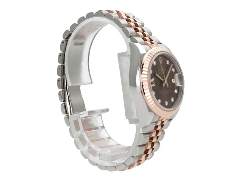 Rolex Datejust 28 Ref. 279171 Choco Diamant Römisch Jubile-Band