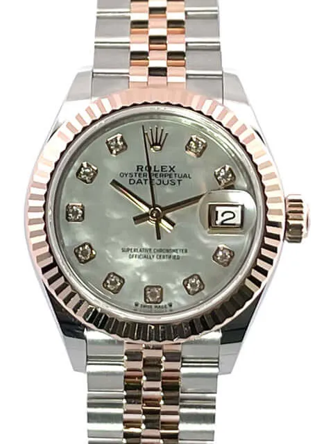 Rolex Datejust 28 Stahl Everose‑Gold 279171 Perlmutt Dia Jubile-Band