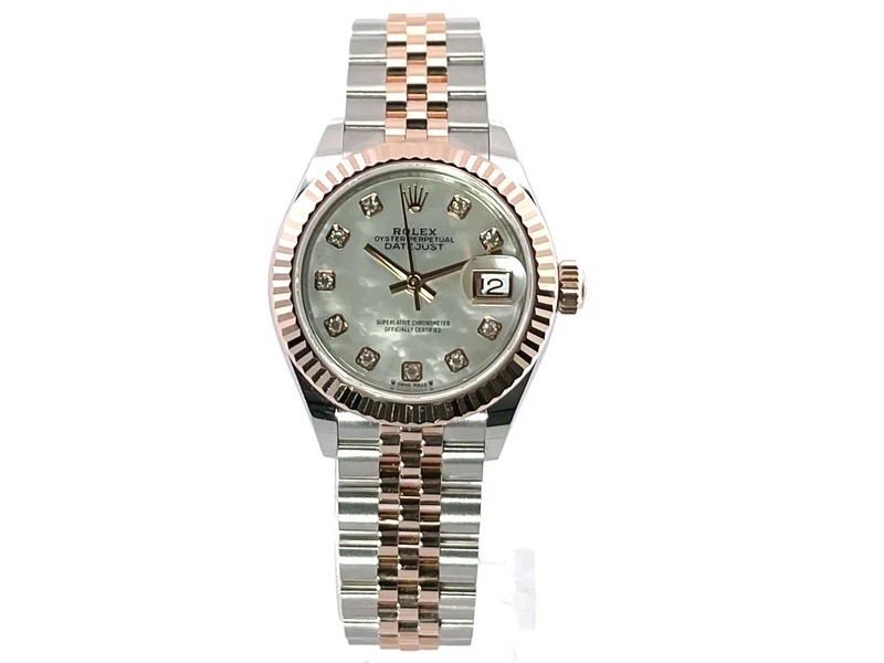 Rolex Datejust 28 Stahl Everose‑Gold 279171 Perlmutt Dia Jubile-Band