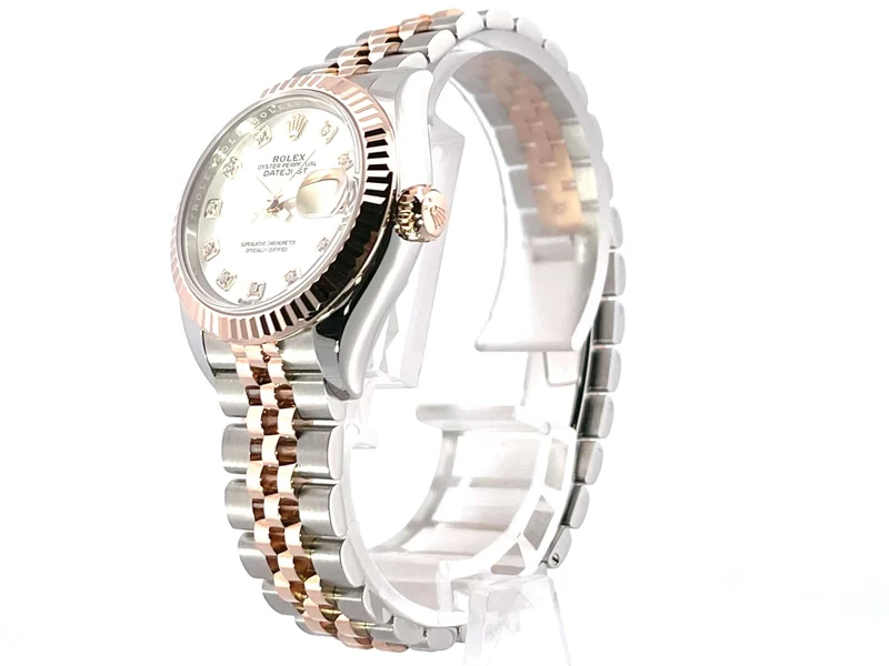 Rolex Datejust 28 Stahl Everose‑Gold 279171 Perlmutt Dia Jubile-Band