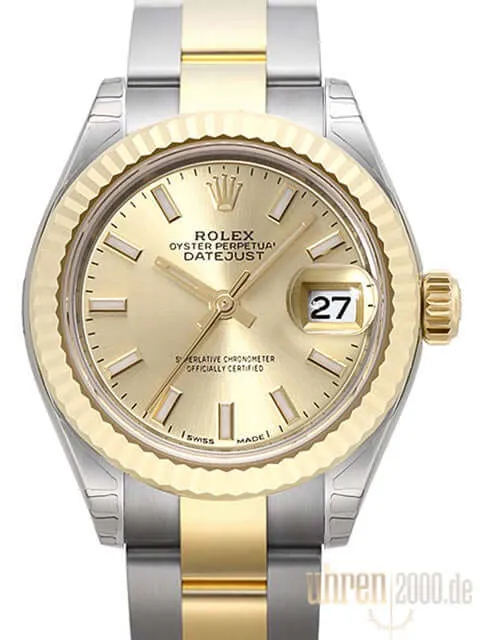 Rolex Datejust 28 Stahl Gold 279173 Champagner