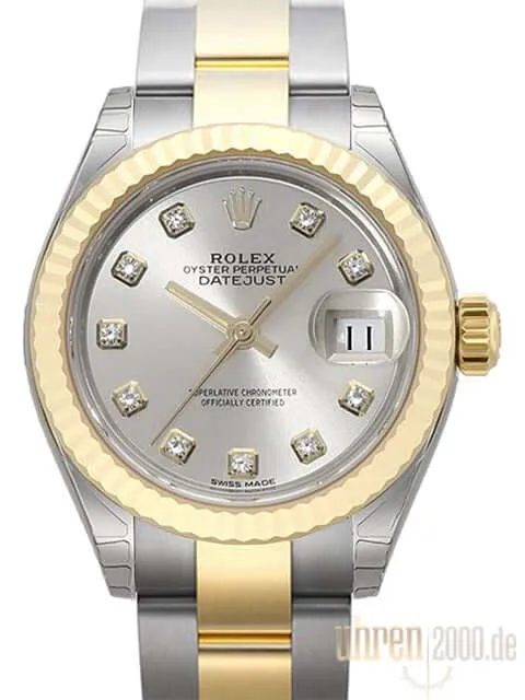 Rolex Datejust 28 Stahl Gold 279173 Silber Diamant