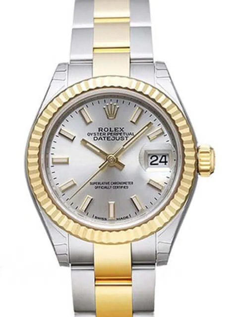 Rolex Datejust 28 Stahl Gold 279173 Silber