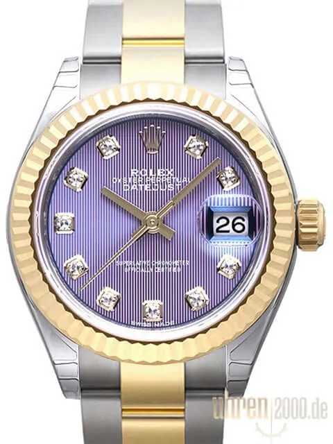 Rolex Datejust 28 Stahl Gold 279173 Lavendelfarben Diamant