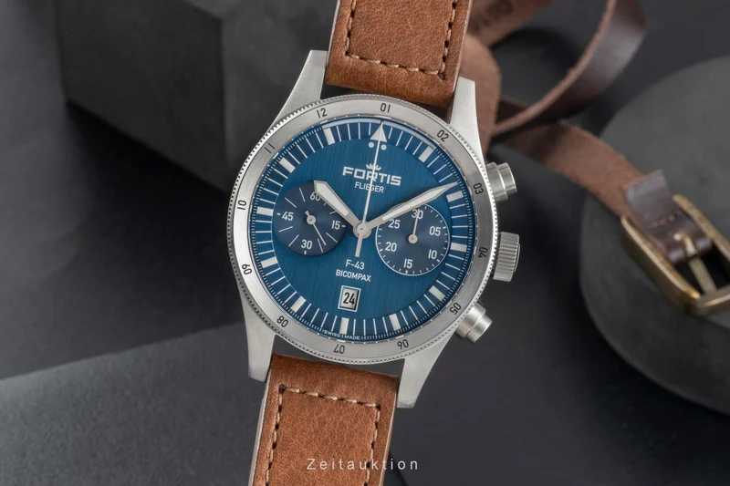 Fortis F-43 chronograph steel automatic men's watch F4240013 LP: 3650EUR [2505672]