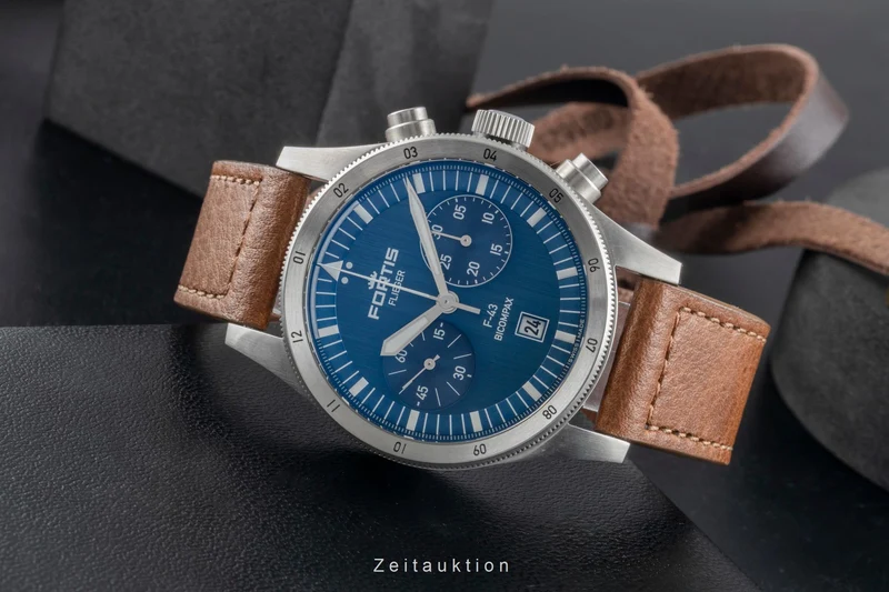 Fortis F-43 chronograph steel automatic men's watch F4240013 LP: 3650EUR [2505672]