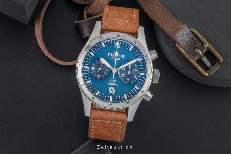 Fortis F-43 chronograph steel automatic men's watch F4240013 LP: 3650EUR [2505672]