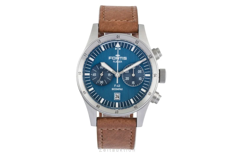 Fortis F-43 chronograph steel automatic men's watch F4240013 LP: 3650EUR [2505672]