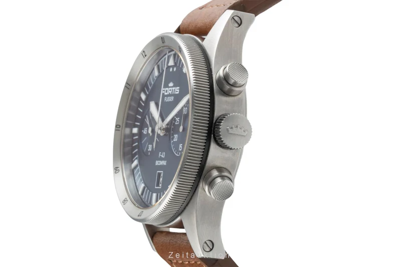 Fortis F-43 chronograph steel automatic men's watch F4240013 LP: 3650EUR [2505672]