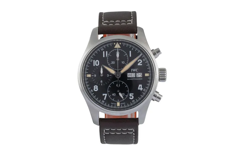 IWC Fliegerchronograph chronograph steel automatic men's watch IW387903 LP: 7700EUR [2505745]