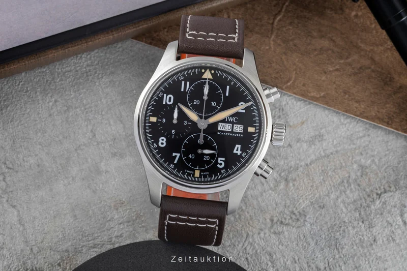 IWC Fliegerchronograph chronograph steel automatic men's watch IW387903 LP: 7700EUR [2505745]