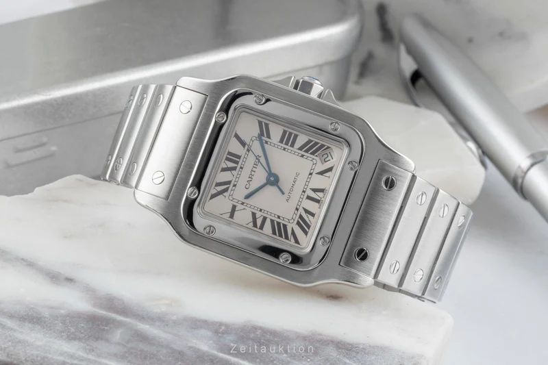 Cartier Santos steel automatic men's watch 2823 [2504987]