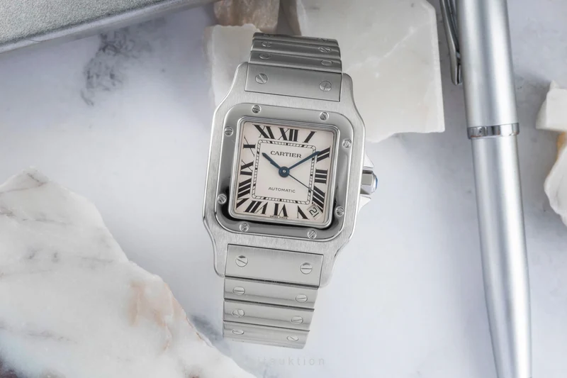 Cartier Santos steel automatic men's watch 2823 [2504987]