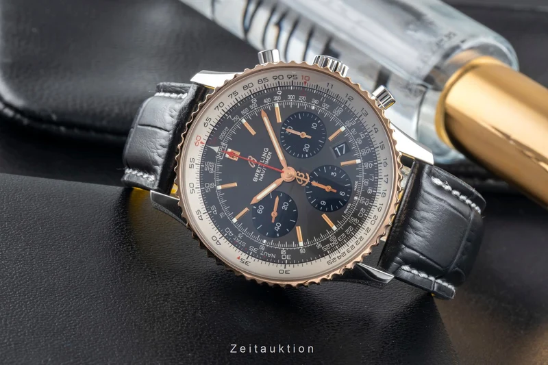 Breitling Navitimer 01 chronograph steel / gold automatic men's watch UB0121211F1P1 LP: 10500EUR [2505728]