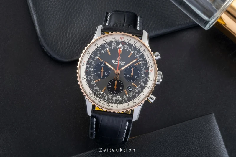 Breitling Navitimer 01 chronograph steel / gold automatic men's watch UB0121211F1P1 LP: 10500EUR [2505728]