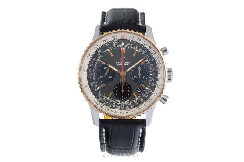 Breitling Navitimer 01 chronograph steel / gold automatic men's watch UB0121211F1P1 LP: 10500EUR [2505728]