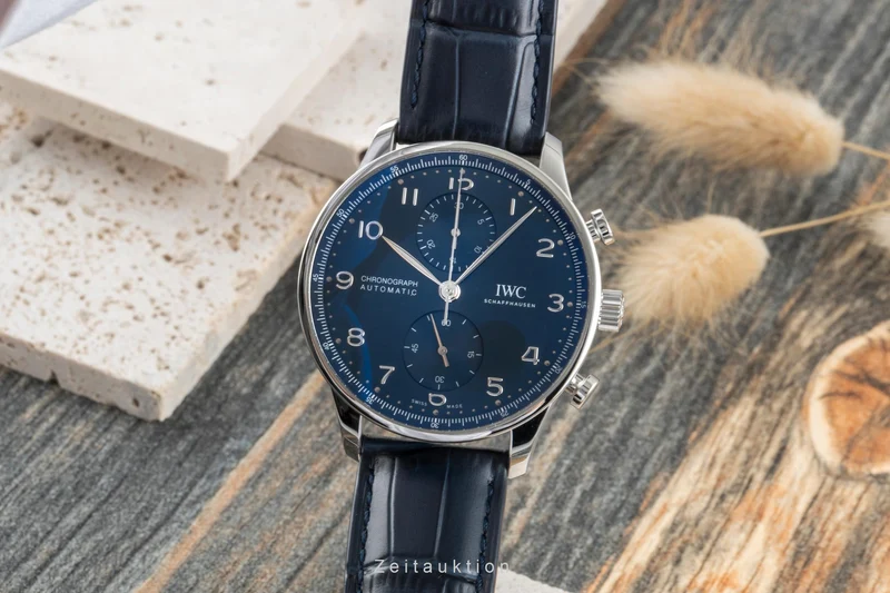 IWC Portugieser chronograph steel automatic men's watch IW371606 LP: 9100EUR [2505336]