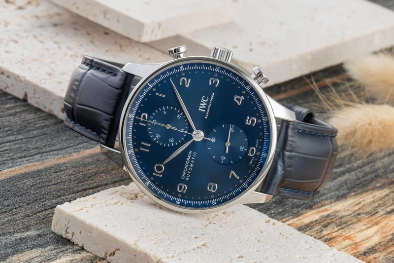 IWC Portugieser chronograph steel automatic men's watch IW371606 LP: 9100EUR [2505336]