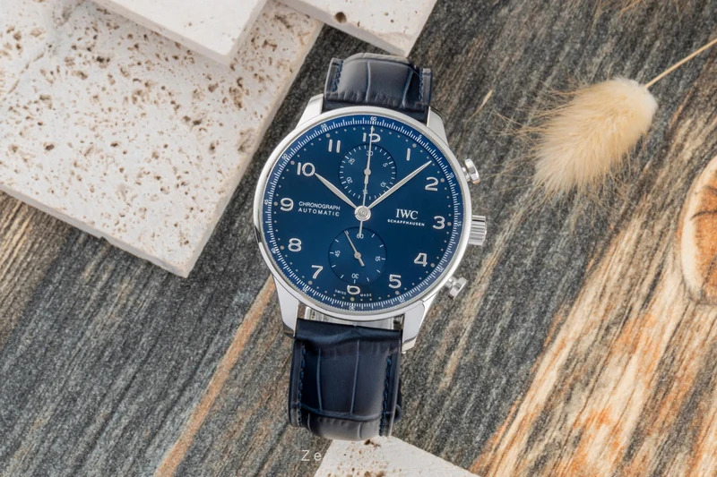 IWC Portugieser chronograph steel automatic men's watch IW371606 LP: 9100EUR [2505336]