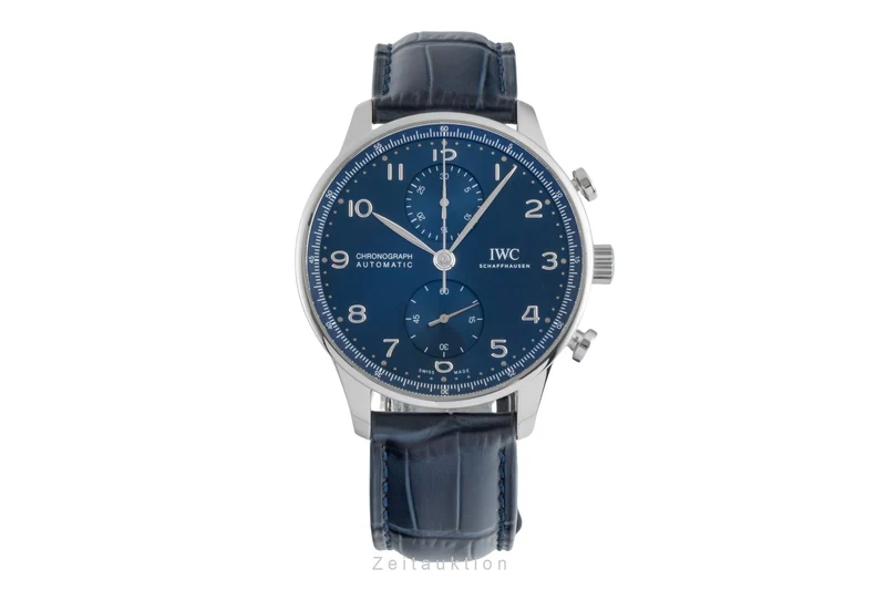 IWC Portugieser chronograph steel automatic men's watch IW371606 LP: 9100EUR [2505336]