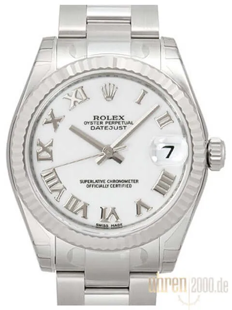 Rolex Datejust 31 178274 Weiss Römisch