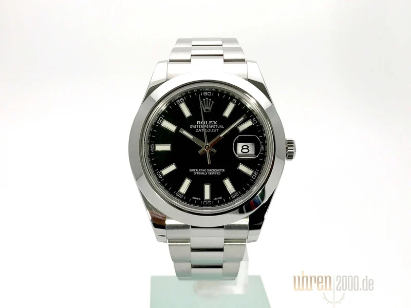 Rolex Datejust II 41 Edelstahl 116300 Schwarz LC100 aus 2016