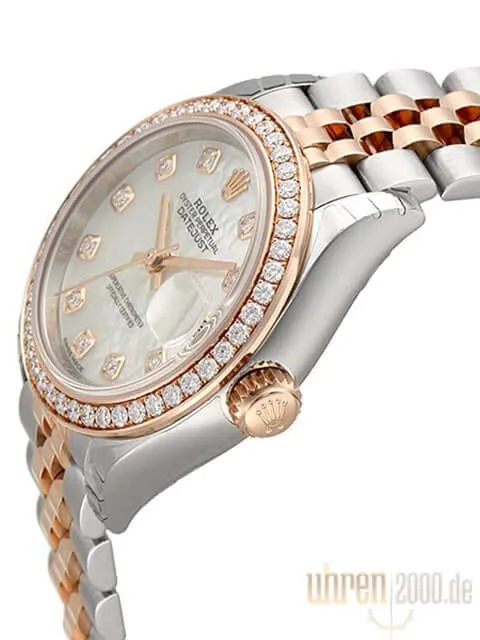 Rolex Datejust 28 Stahl Everose‑Gold 279381RBR Perlmutt Dia Jubile-Band