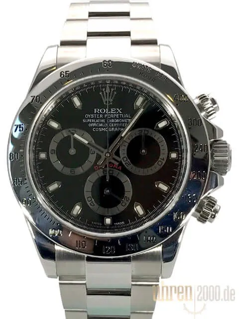 Rolex Daytona Edelstahl 116520 Schwarz aus 2013 LC100