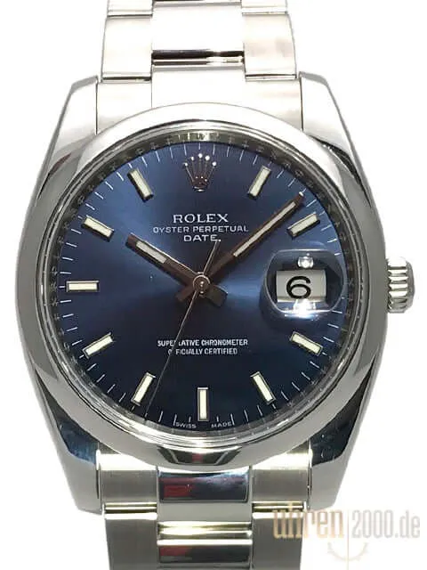 Rolex Oyster Perpetual Date 34 115200 Blau aus 2008