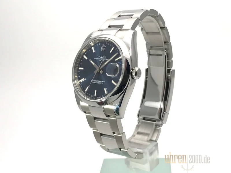 Rolex Oyster Perpetual Date 34 115200 Blau aus 2008
