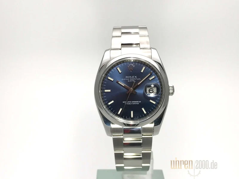 Rolex Oyster Perpetual Date 34 115200 Blau aus 2008