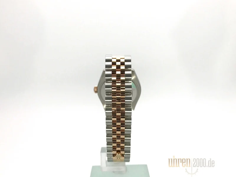 Rolex Datejust 31 Edelstahl Everose-Gold Diamant Lünette 178341 Schwarz DIA Jubile-Band
