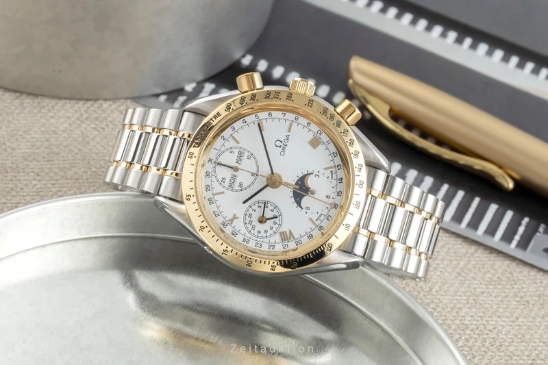 Omega Speedmaster chronograph steel / gold automatic men's watch 3730.20.00, 175.0034 [2504570]