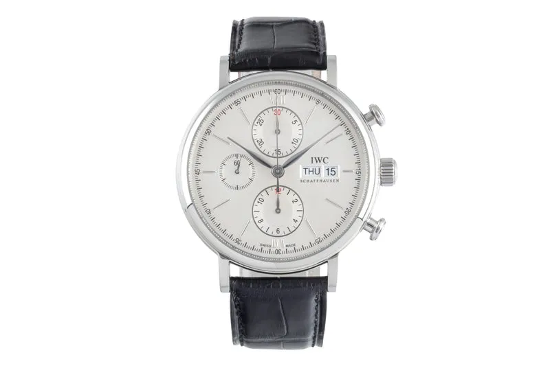 IWC Portofino chronograph steel automatic men's watch IW391001 LP: 7100EUR [2505208]