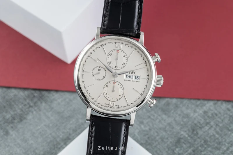 IWC Portofino chronograph steel automatic men's watch IW391001 LP: 7100EUR [2505208]