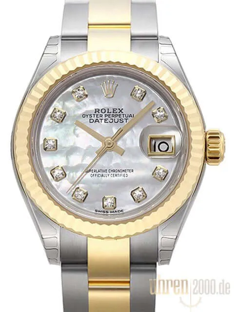 Rolex Datejust 28 Stahl Gold 279173 Perlmutt Diamant