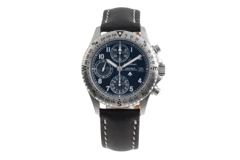Eterna Airforce chronograph steel automatic men's watch 8418.41 [2505074]