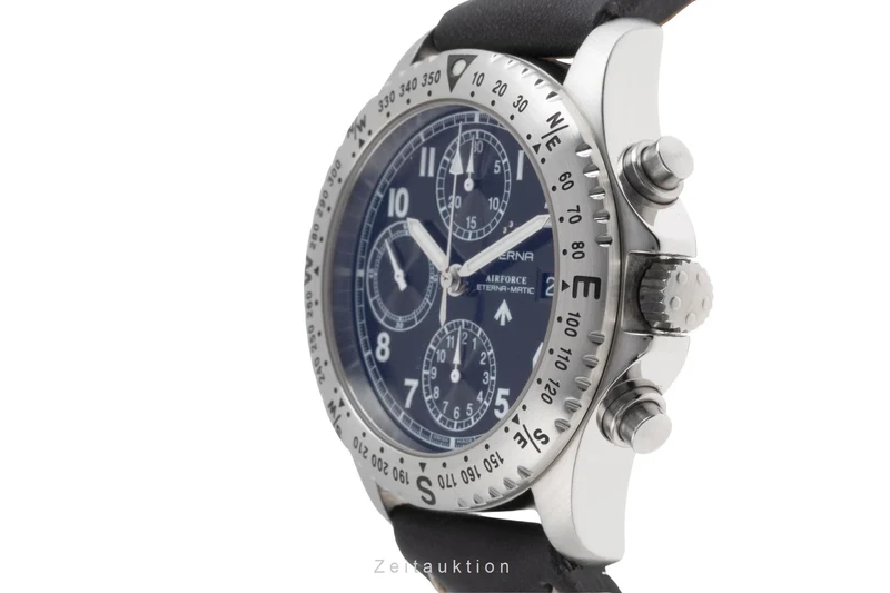 Eterna Airforce chronograph steel automatic men's watch 8418.41 [2505074]